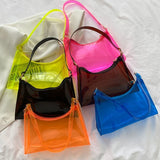 Clear Jelly Handbag Shoulder Evening Bag for Women
