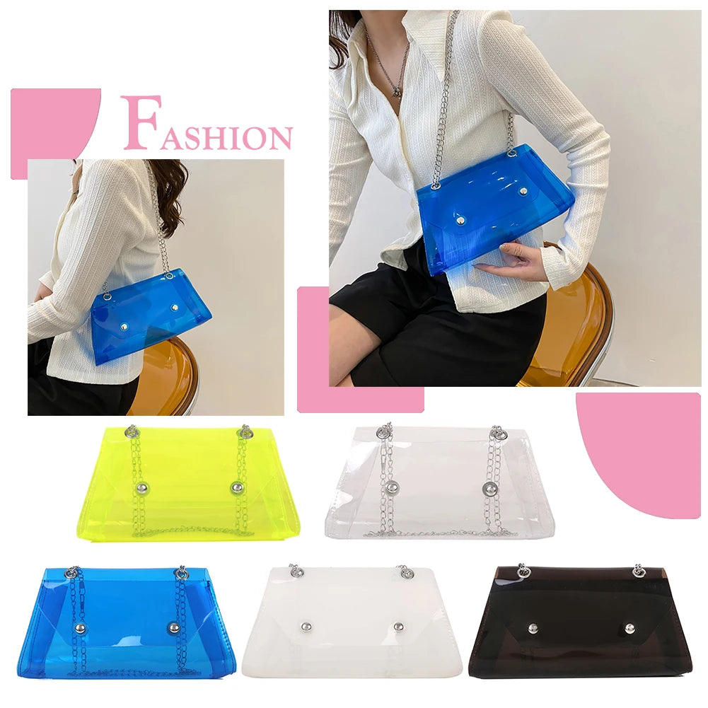 Transparent Crossbody Bag Women Candy Small Shoulder Messenger Bag