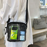 Transparent Crossbody Bags Zipper Mini All-match Couples PVC Harajuku Purses
