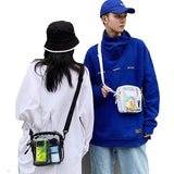 Transparent Crossbody Bags Zipper Mini All-match Couples PVC Harajuku Purses