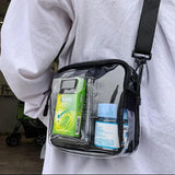 Transparent Crossbody Bags Zipper Mini All-match Couples PVC Harajuku Purses