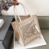Transparent Graffiti Handbag Crystal PVC Women Shoulder Beach Jelly Purse