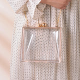 Clear Handbag Top Handle Purse for Women Bride Party Evening