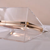 Clear Handbag Top Handle Purse for Women Bride Party Evening