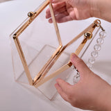 Clear Handbag Top Handle Purse for Women Bride Party Evening
