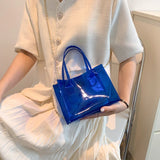 Transparent Jelly Bag Women's Handbags Candy Clear Shoulder Bags for Female