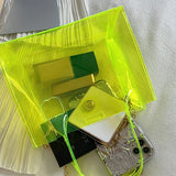 Transparent Jelly Bag Women's Handbags Candy Clear Shoulder Bags for Female