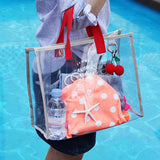 Transparent Jelly Beach Bag Large Capacity Shoulder Bag Waterproof Handbag