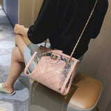 Transparent Jelly Big Bag PVC Women's Handbag Chain Shoulder