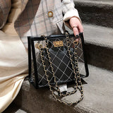 Transparent Jelly Big Bag PVC Women's Handbag Chain Shoulder