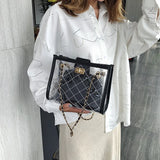 Transparent Jelly Big Bag PVC Women's Handbag Chain Shoulder