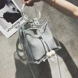 Transparent Jelly Mother Bag Big Bag Female Shoulder Bag