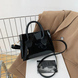 Transparent Jelly PVC Tote Bags Women Summer Small Clear Crossbody Purse