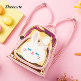 Transparent Laser Bag Children's Girls Backpack Waterproof Kids Bags
