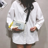 Transparent Laser Crossbody Bag Candy Letter Mini Shoulder Messenger Bag