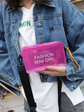 Transparent Laser Crossbody Bag Women PVC Jelly Small Tote Bag