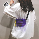 Transparent Laser Crossbody Bag Women PVC Jelly Small Tote Bag