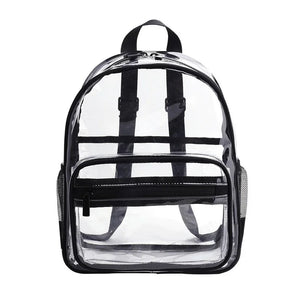 Clear PVC Backpack Transparent School Bags Men Women Shoulder Handbags Rucksack