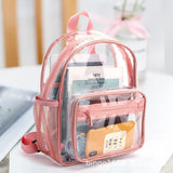 Clear PVC Backpack Transparent School Bags Men Women Shoulder Handbags Rucksack