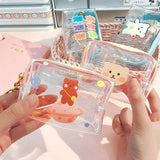 Transparent PVC Creative Bears Coin Purse Zipper Change Wallet