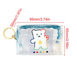 Transparent PVC Creative Bears Coin Purse Zipper Change Wallet