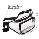 Clear Waterproof PVC Fanny Pack Zipper Belt Purses Travel Bag