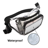Clear Waterproof PVC Fanny Pack Zipper Belt Purses Travel Bag