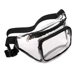 Clear Waterproof PVC Fanny Pack Zipper Belt Purses Travel Bag