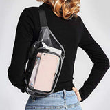 Clear Waterproof PVC Fanny Pack Zipper Belt Purses Travel Bag