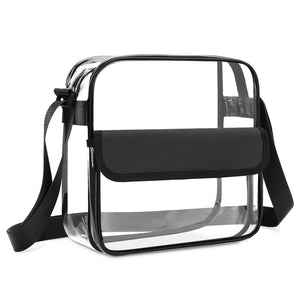 Transparent PVC Messenger Tote Bag for Ladies