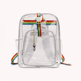 Transparent PVC School Bookbags Student Ladies Girls Beach Travel Bag