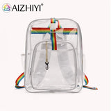 Transparent PVC School Bookbags Student Girls Beach Travel Bag