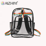 Transparent PVC School Bookbags Student Girls Beach Travel Bag