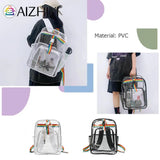Transparent PVC School Bookbags Student Girls Beach Travel Bag