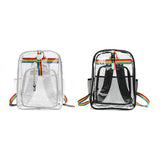 Transparent PVC School Bookbags Student Ladies Girls Beach Travel Bag