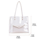 Transparent PVC Shoulder Bag for Women Handbag Large Tote Beach Bag