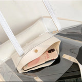 Transparent PVC Shoulder Bag for Women Handbag Large Tote Beach Bag