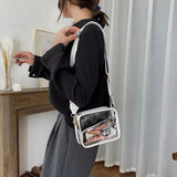 Transparent PVC Square Outdoor Phone Bag with Shoulder Strap