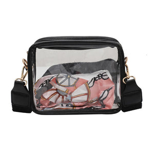 Transparent PVC Square Outdoor Phone Bag with Shoulder Strap