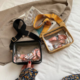 Transparent PVC Square Outdoor Phone Bag with Shoulder Strap