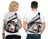Transparent PVC Waterproof Crossbody Bag Sports Travel Chest Pack