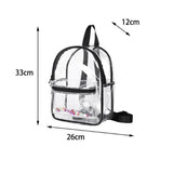Clear PVC Women Backpack Waterproof Outdoor Shoulder Bag