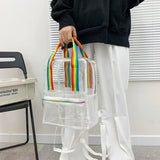 Transparent PVC Women Backpack Waterproof Female Schoolbags