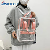 Transparent PVC Women Backpack Waterproof Female Schoolbag