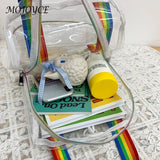 Transparent PVC Women Backpacks Waterproof Book Schoolbags Rucksack
