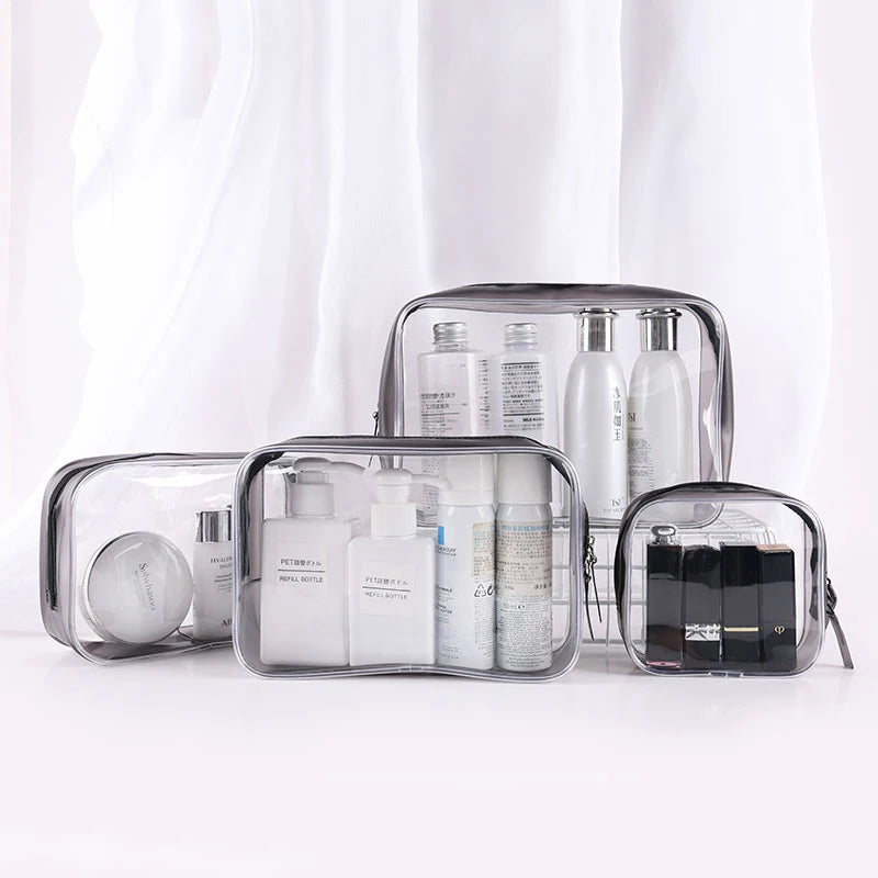 Transparent PVC Storage Bag Travel Cosmetic Toiletries Storage Bag