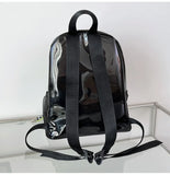 Transparent PVC Women Backpack Summer Waterproof Beach Bag Tassels