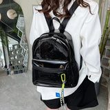 Transparent PVC Women Backpack Summer Waterproof Beach Bag Tassels