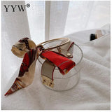 Transparent Plastic Ring Handle Women Handbag Clutch Bag Evening Bag