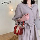 Transparent Plastic Ring Handle Women Handbag Clutch Bag Evening Bag